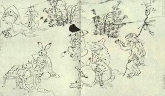 日本最古の漫画「鳥獣戯画」に描かれていた平安時代のお葬式とは？